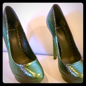 Brian Atwood Platform Snakeskin Pump 7 1/2